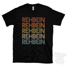 CAMISETA REHBEIN ESTILO RETRO REPETIDO Hombre y Mujer Novedad Genial Nombre Regalo