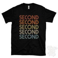 CAMISETA SEGUNDA REPETIDA ESTILO RETRO para hombre y mujer novedad genial nombre regalo