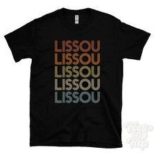 CAMISETA LISSOU ESTILO RETRO REPETIDO Hombre y Mujer Novedad Genial Nombre Regalo