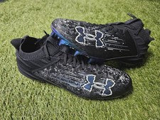 Botines de fútbol Under Armour Blur Smoke Suede 2.0 MC UA negros talla 11 3027978-001