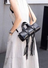 Fringe Muse — Bolso llamativo de cuero genuino. Bandolera mujer