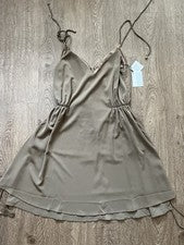 By Egreis Mujer Túnica Verano Vestido Medio Elástico Viaje Informal Taupe Nuevas Etiquetas