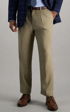 Pantalón de vestir Haggar premium para hombre, estilo # HD00651 289, talla 38 W X 34 L, plisado