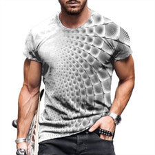 ⭐⭐Camiseta Hombre Moda Estampado Gráfico Manga Corta Ropa Activa Fitness Camiseta Camiseta
