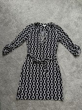 Vestido para mujer Spence de moda con cadena con cordones negro/blanco talla 8