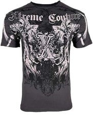 Camiseta para hombre Xtreme Couture by Affliction tatuaje de motociclista rojo, S-5XL