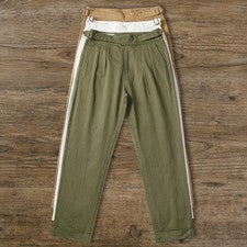 Pantalones largos rectos 100 % algodón estilo británico retro informales cargo talla