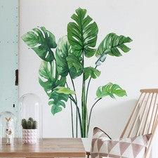 Calcomanía de palma grande de hojas de plantas verdes tropicales decoración de habitaciones para el hogar