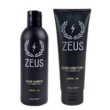 Juego de champú y acondicionador para barba Zeus Premium verbena lima 8 fl oz