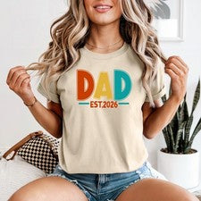 Camiseta Dad Est 2026 Mujer Nueva Papá Regalo Paternidad Para Ella