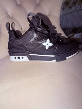 Zapatillas deportivas con cordones de caña baja para hombre negras/blancas nuevas con caja