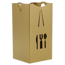 Organizador conveniente con soporte para utensilios de cocina de acero inoxidable con