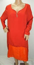 Maxi Vestido Largo Hanyi-Fushi Mujer L Doble Capa Carmesí Umber CG Rojo Mordedura de Tiburón