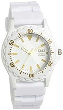 CITIZEN Q & Q 10ATM Diver Style Watch Banda de resina blanca