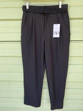NUEVO ZARA HOMBRE NEGRO MODA PANTALONES PANTALONES Cinturón TEXTO Talla USA 29 B1301