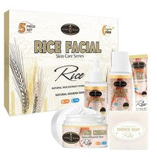 AICHUN BEAUTY Arroz Orgánico Cuidado Facial de la Piel Set 100g+100ml+40ml+50ml+25ml 5 PIEZAS