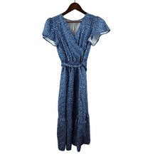 Vestido de verano para mujer Xieerduo de moda azul medio a lunares