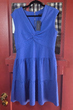 Mini Vestido Tommy Hilfiger Para Mujer Clásico Azul Sin Mangas Cremallera Trasera Talla 8 Nuevo Con Etiquetas
