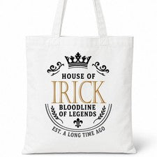 Bolso de Mano IRICK Family Surname House Of White Algodón