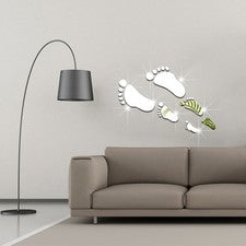Decoración Interior para Hogar Autoadhesivo Espejo Huella Patrón