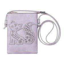 Bolso Bandolera Shine Mark para Teléfono Celular Corte Zorro Lavanda
