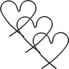 Escultura artística de hierro para decoración de pared de corazón de metal de 3 piezas para sala de estar hogar