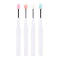 4 piezas prácticos cepillos de sombra de ojos cepillos de labios de silicona accesorios de belleza