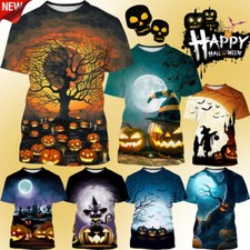 Verano Nuevo Estilo Hombre y Mujer Disfraces de Halloween Camiseta Impresa en 3D