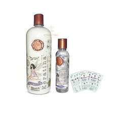 Kit Tratamiento Cabello Orgánico 1L Champú Queratina Control Frizz 90 Días