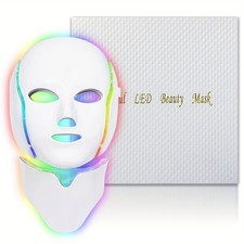 Mascarilla facial terapia de luz de rejuvenecimiento de la piel con luz roja LED de 7 colores cuidado facial de la piel