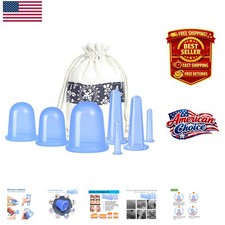 Juego de tazas de masaje con ventosas inalámbricas - 7 piezas para spa en el hogar para el cuidado corporal y facial