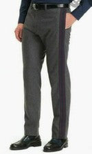 Para hombres Tommy Hilfiger Moda Pantalones de Lana Gris Azul Marino Cinta Color Talla 38/34 Nuevo