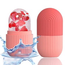 Masajeador facial con rodillo facial de hielo de silicona para mujer