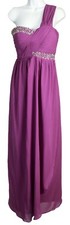 Vestido envolvente busto estilo corsé con cuentas y lentejuelas de un hombro para mujer, púrpura, 12