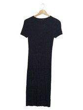 Vestido de punto Primark punto acanalado negro talla 36 manga corta