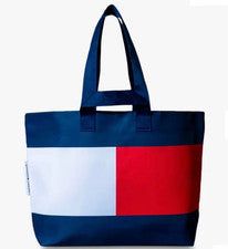 NUEVO Tommy Hilfiger Bolso de Mano Rojo Blanco Azul Marino Shopper Bolso de Hombro NUEVO CON ETIQUETAS