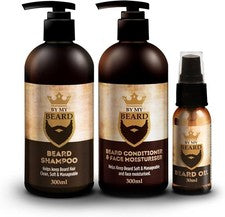 Essential Beard Care Trio: champú 300 ml, acondicionador 300 ml y aceite 30 ml
