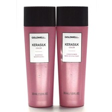 Juego de champú y acondicionador Goldwell Kerasilk Color tamaño de viaje 1 oz NUEVO