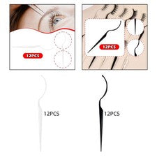12 piezas Pestañas Display Sticks Soporte de pestañas para maquillaje Salones de belleza DIY
