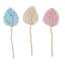 3 piezas Cuerda de Algodón Madera Hoja Flor Arreglo Hoja Decoración Hogar Adorno