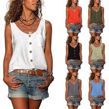 Blusa sin mangas talla grande sin mangas para damas Chaleco Verano Mujer Moda Camiseta sin mangas