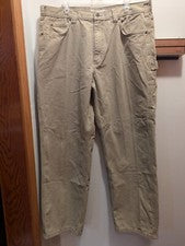 Pantalones de trabajo Amazon Essentials para hombre 38x32 caqui de lona suave estilo carpintero nuevos