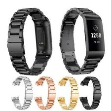 Correa de reloj de acero inoxidable para pulsera Fitbit Charge 6 5 Metal Charge6