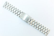 Correa de reloj 22 mm acero inoxidable macizo acero inoxidable sólido plata correa de reloj