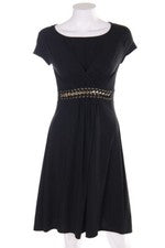 INDIES Vestido Manga Corta con Cadena 1 = D 36 Negro NUEVO