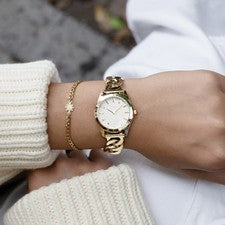 Oozoo Reloj de Pulsera Mujer Oozoo Relojes Análogo Metal Oro