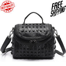 Bolso de hombro mensajero de cuero genuino de lujo para mujer de piel de oveja para siempre”