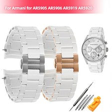 Correa de reloj de silicona de 23 mm para pulsera Armani AR5905 AR5906 AR5920 5919 5859