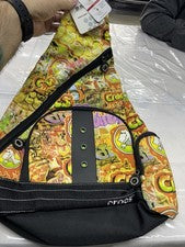 Mochila CROCS NUEVA Multicolor Estilo Eslinga Graffiti Bolsillos Correa Ajustable (mm