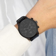 Oozoo Reloj De Pulsera Para Hombre Timepieces Analógico De Cuero Negro UOC11203